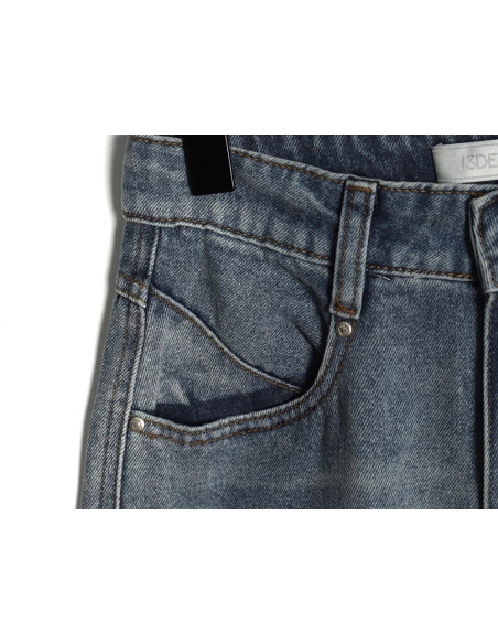 13De Marzo MidRange Bear WideLeg Jeans,13De Marzo Jeans,CASUAL PANTS,APPAREL