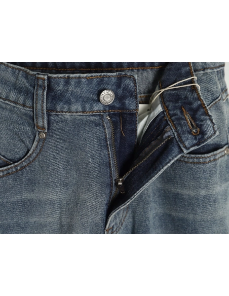 13De Marzo MidRange Bear WideLeg Jeans,13De Marzo Jeans,CASUAL PANTS,APPAREL