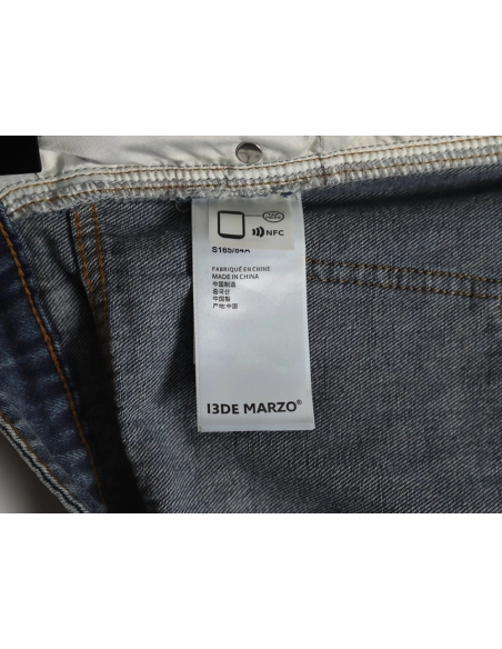 13De Marzo MidRange Bear WideLeg Jeans,13De Marzo Jeans,CASUAL PANTS,APPAREL