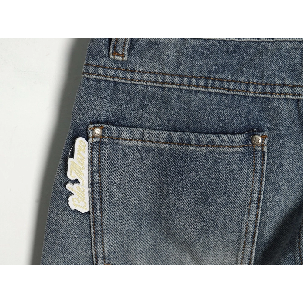 13De Marzo MidRange Bear WideLeg Jeans,13De Marzo Jeans,CASUAL PANTS,APPAREL