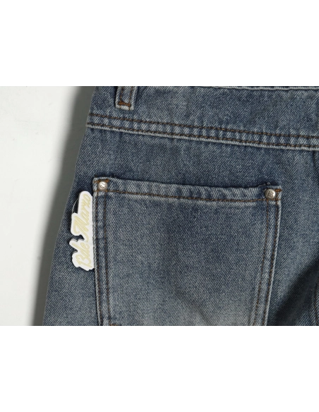 13De Marzo MidRange Bear WideLeg Jeans,13De Marzo Jeans,CASUAL PANTS,APPAREL