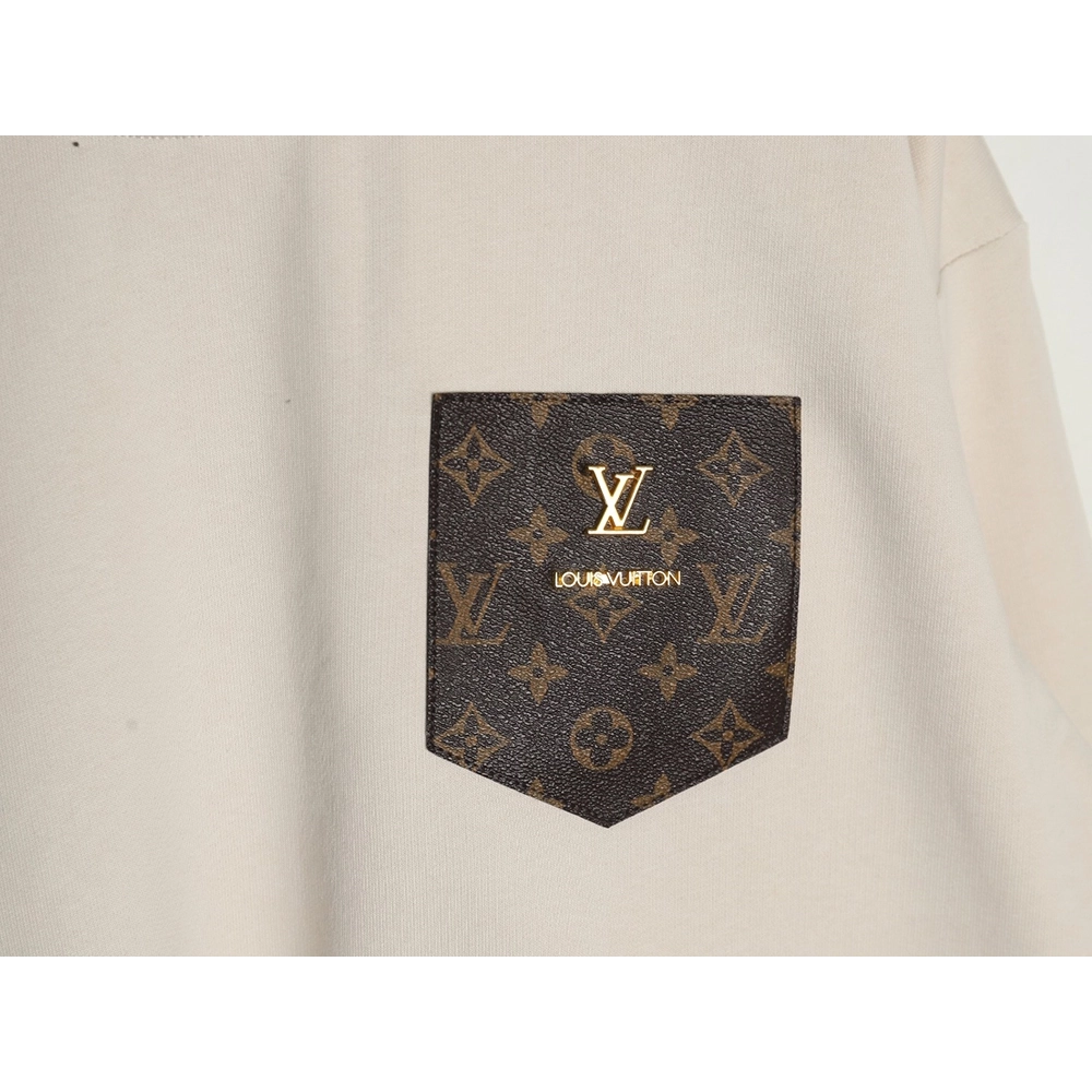 Louis Vuitton presbyopia leather label cotton sweatshirt,Louis Vuitton Sweatshirt,Sweatshirt,APPAREL