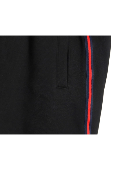 Gucci Black Web Trousers,Gucci Trousers,CASUAL PANTS,APPAREL