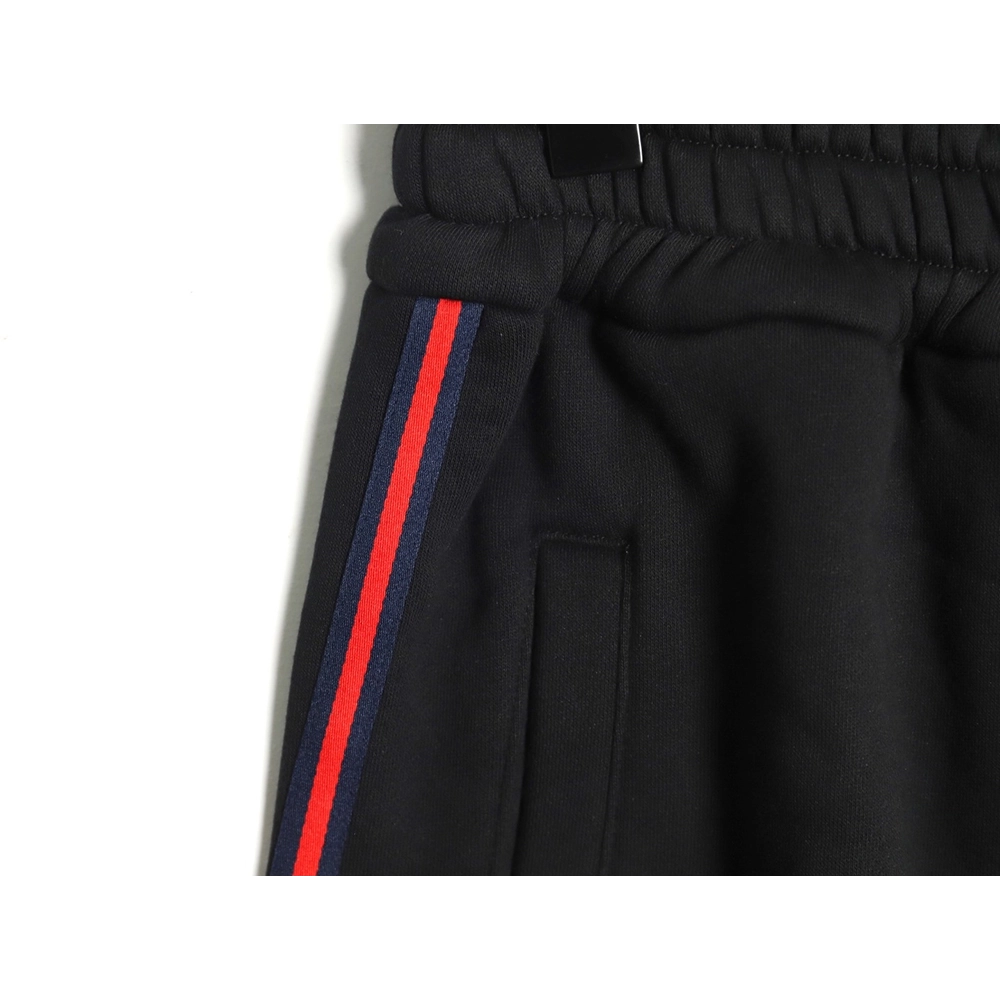 Gucci Black Web Trousers,Gucci Trousers,CASUAL PANTS,APPAREL