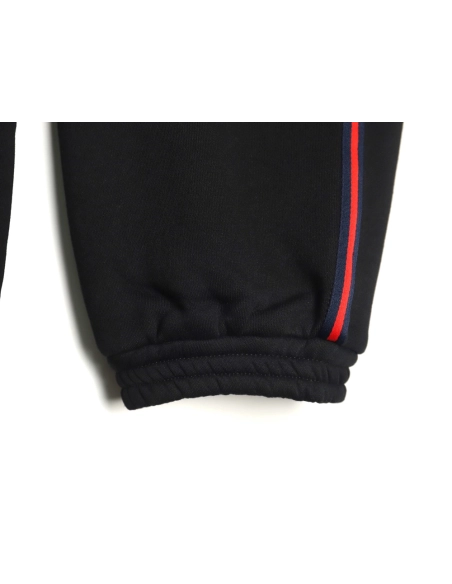 Gucci Black Web Trousers,Gucci Trousers,CASUAL PANTS,APPAREL