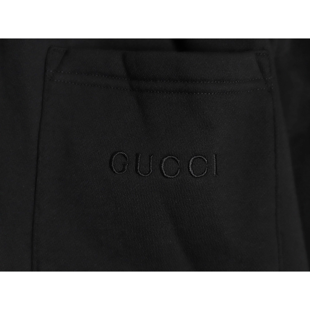 Gucci Black Web Trousers,Gucci Trousers,CASUAL PANTS,APPAREL