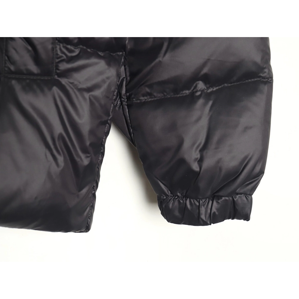 Prada metal triangle logo wide brim hooded down jacket,Prada Jacket,Jacket,APPAREL