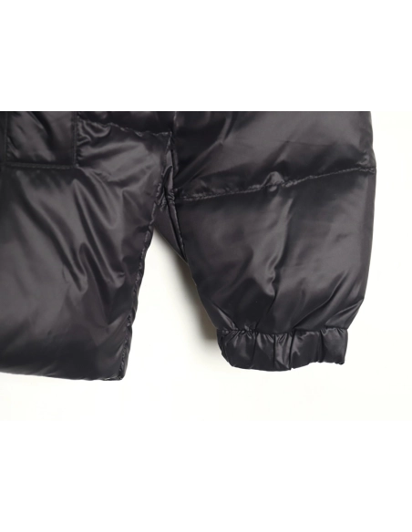 Prada metal triangle logo wide brim hooded down jacket,Prada Jacket,Jacket,APPAREL