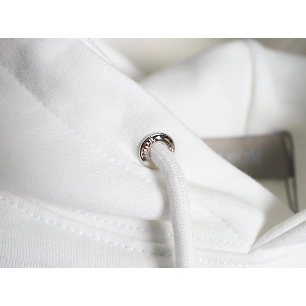 Dior embroidered silver logo hoodie,Dior Hoodie,Hoodie,APPAREL