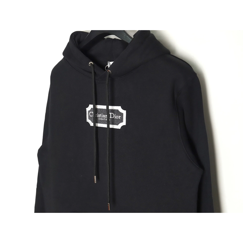 Dior embroidered silver logo hoodie,Dior Hoodie,Hoodie,APPAREL