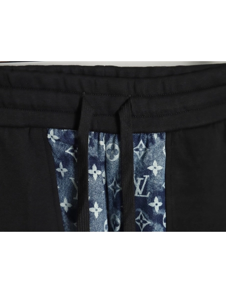 Louis Vuitton printed denim patchwork large pocket trousers,Louis Vuitton Jeans,CASUAL PANTS,APPAREL