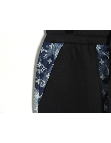 Louis Vuitton printed denim patchwork large pocket trousers,Louis Vuitton Jeans,CASUAL PANTS,APPAREL