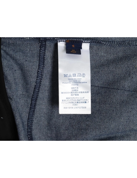 Louis Vuitton printed denim patchwork large pocket trousers,Louis Vuitton Jeans,CASUAL PANTS,APPAREL