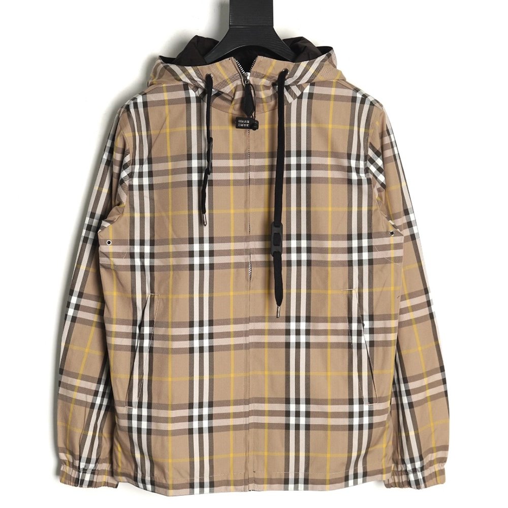 Burberry Check Reversible Hooded Jacket,Burberry Jacket,Jacket,APPAREL