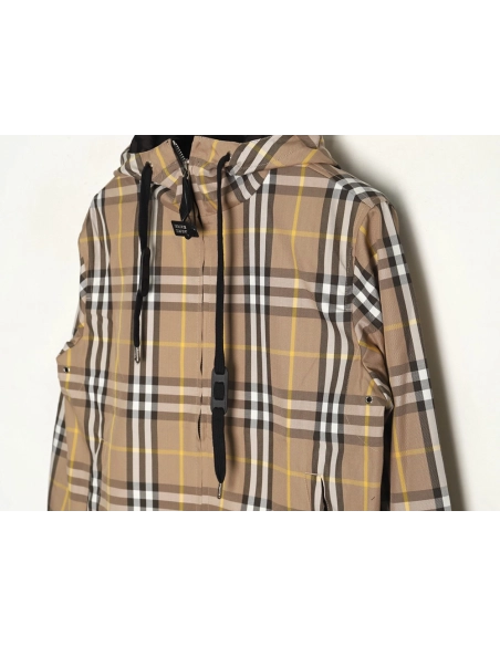 Burberry Check Reversible Hooded Jacket,Burberry Jacket,Jacket,APPAREL