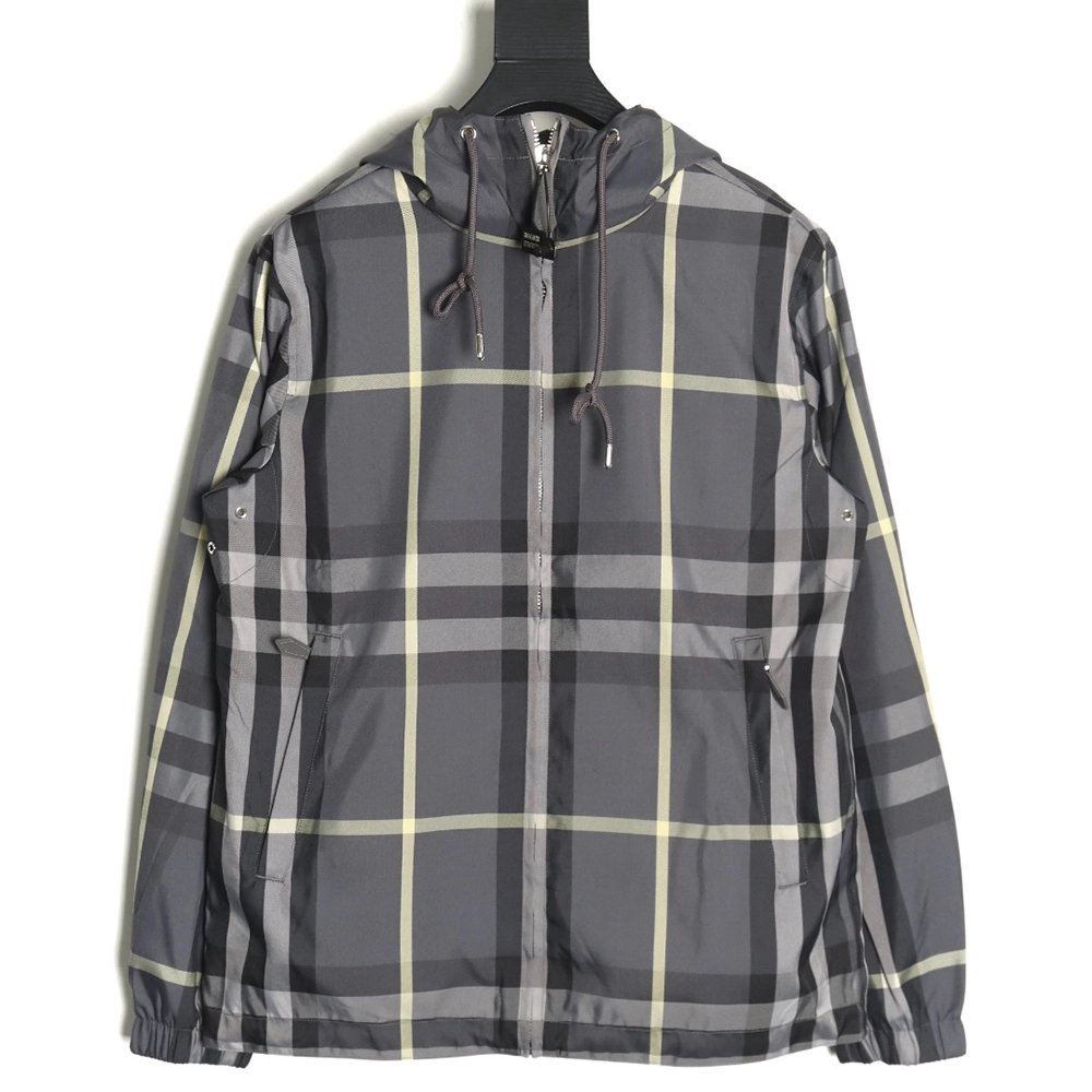 Burberry Check Reversible Hooded Jacket,Burberry Jacket,Jacket,APPAREL