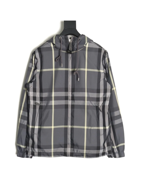 Burberry Check Reversible Hooded Jacket,Burberry Jacket,Jacket,APPAREL