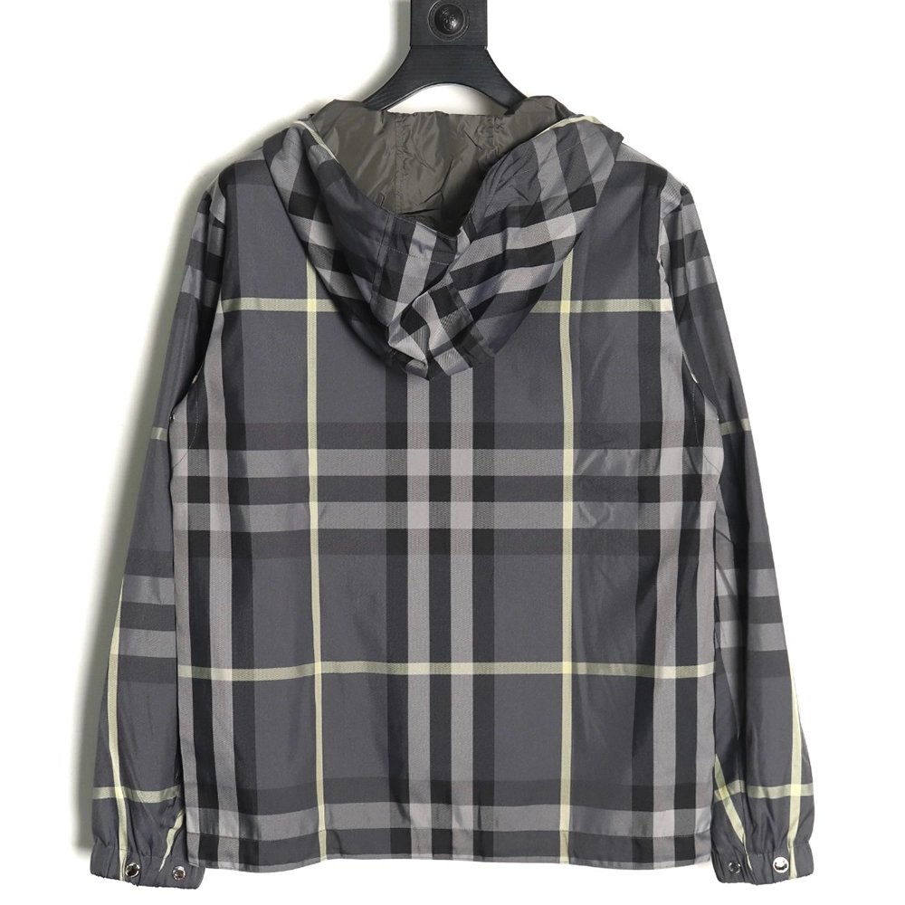 Burberry Check Reversible Hooded Jacket,Burberry Jacket,Jacket,APPAREL