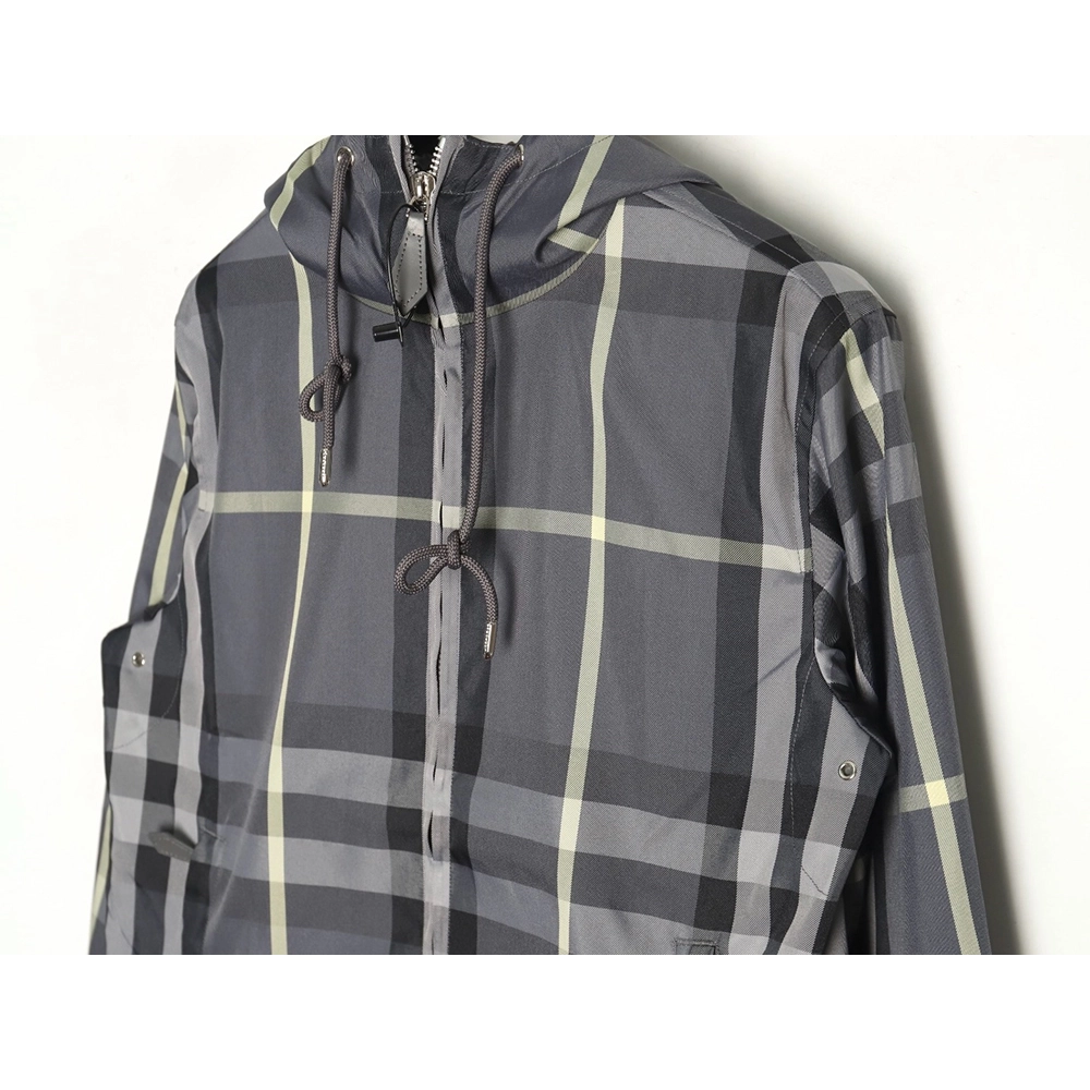 Burberry Check Reversible Hooded Jacket,Burberry Jacket,Jacket,APPAREL