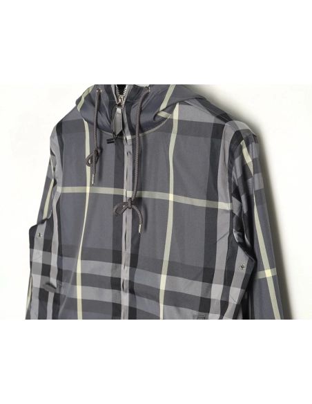 Burberry Check Reversible Hooded Jacket,Burberry Jacket,Jacket,APPAREL