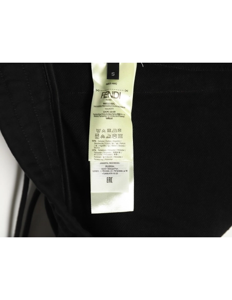 Fendi double F embroidered logo webbing sweatpants,Fendi Trousers,CASUAL PANTS,APPAREL