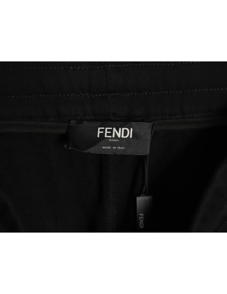 Fendi double F embroidered logo webbing sweatpants,Fendi Trousers,CASUAL PANTS,APPAREL