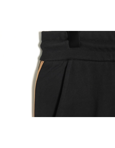 Fendi double F embroidered logo webbing sweatpants,Fendi Trousers,CASUAL PANTS,APPAREL