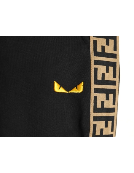 Fendi small eye embroidered double F ribbon sweatpants,Fendi Trousers,CASUAL PANTS,APPAREL