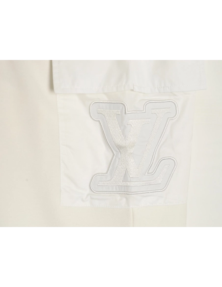 Louis Vuitton pocket embroidered logo cotton cargo trousers,Louis Vuitton Jeans,CASUAL PANTS,APPAREL