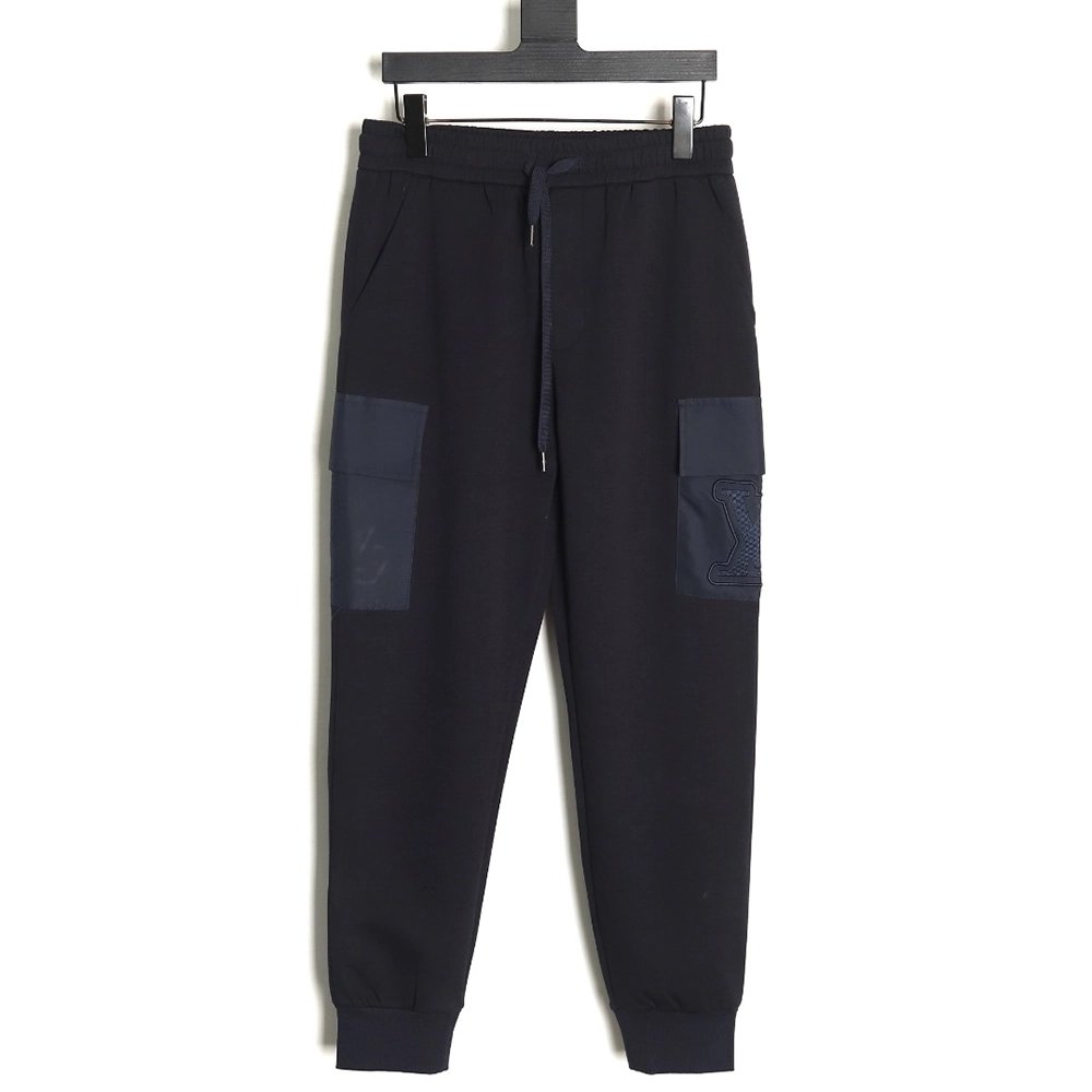 Louis Vuitton pocket embroidered logo cotton cargo trousers,Louis Vuitton Jeans,CASUAL PANTS,APPAREL