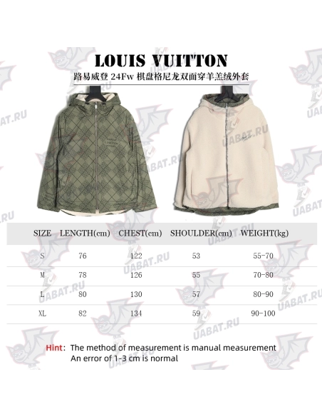 Louis Vuitton Checkerboard Nylon Reversible Sherpa Jacket,Louis Vuitton Jacket,Jacket,APPAREL