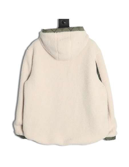 Louis Vuitton Checkerboard Nylon Reversible Sherpa Jacket,Louis Vuitton Jacket,Jacket,APPAREL