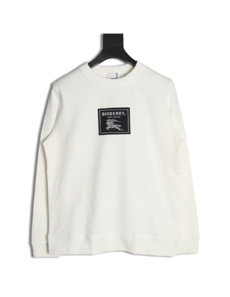 Burberry Warhorse Patch Crewneck Sweatshirt,Burberry Sweatshirt,Sweatshirt,APPAREL
