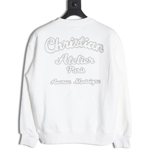 Dior lettering embroidered crewneck sweatshirt,Dior Sweatshirt,Sweatshirt,APPAREL