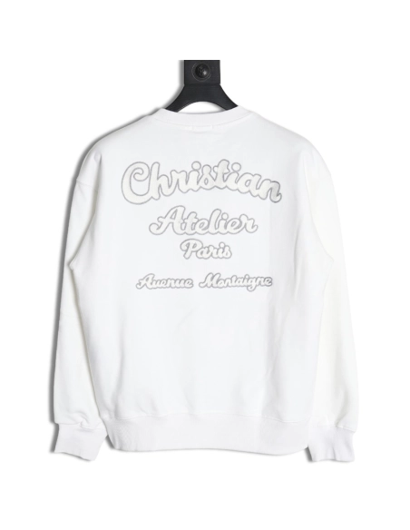 Dior lettering embroidered crewneck sweatshirt,Dior Sweatshirt,Sweatshirt,APPAREL