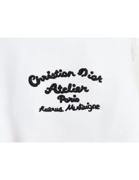 Dior lettering embroidered crewneck sweatshirt,Dior Sweatshirt,Sweatshirt,APPAREL