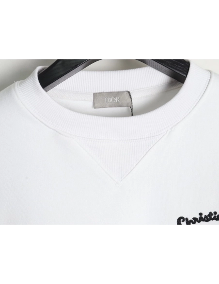 Dior lettering embroidered crewneck sweatshirt,Dior Sweatshirt,Sweatshirt,APPAREL