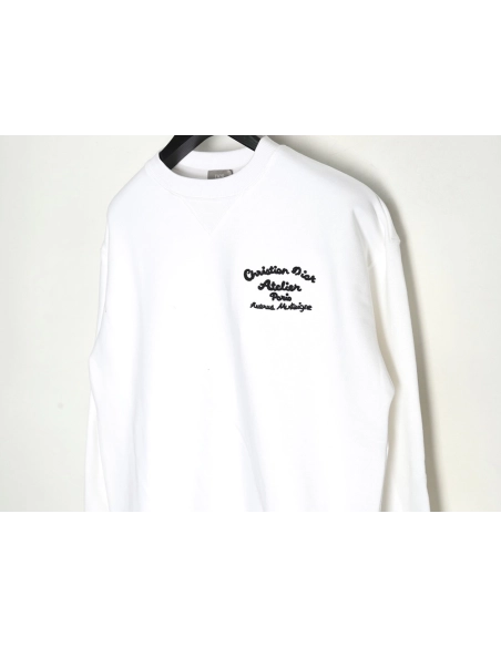 Dior lettering embroidered crewneck sweatshirt,Dior Sweatshirt,Sweatshirt,APPAREL