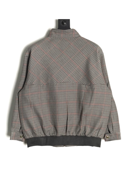 Miu Miu fine plaid stand collar zipper jacket,Miu Miu Jacket,Jacket,APPAREL