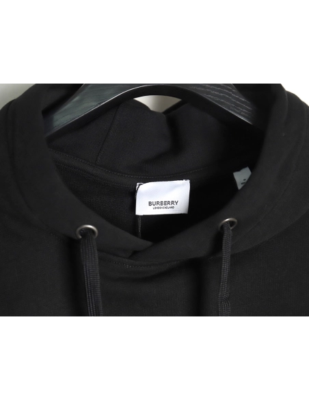 Burberry chest silicone square logo hooded sweatshirt,Burberry Sweatshirt,Sweatshirt,APPAREL