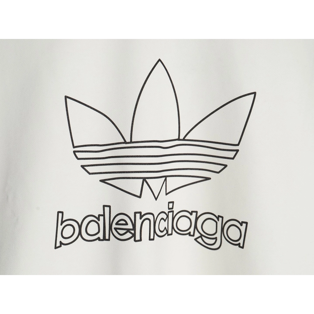 Balenciaga x Adidas Trefoil print crew neck sweatshirt,Balenciaga Sweatshirt,Sweatshirt,APPAREL