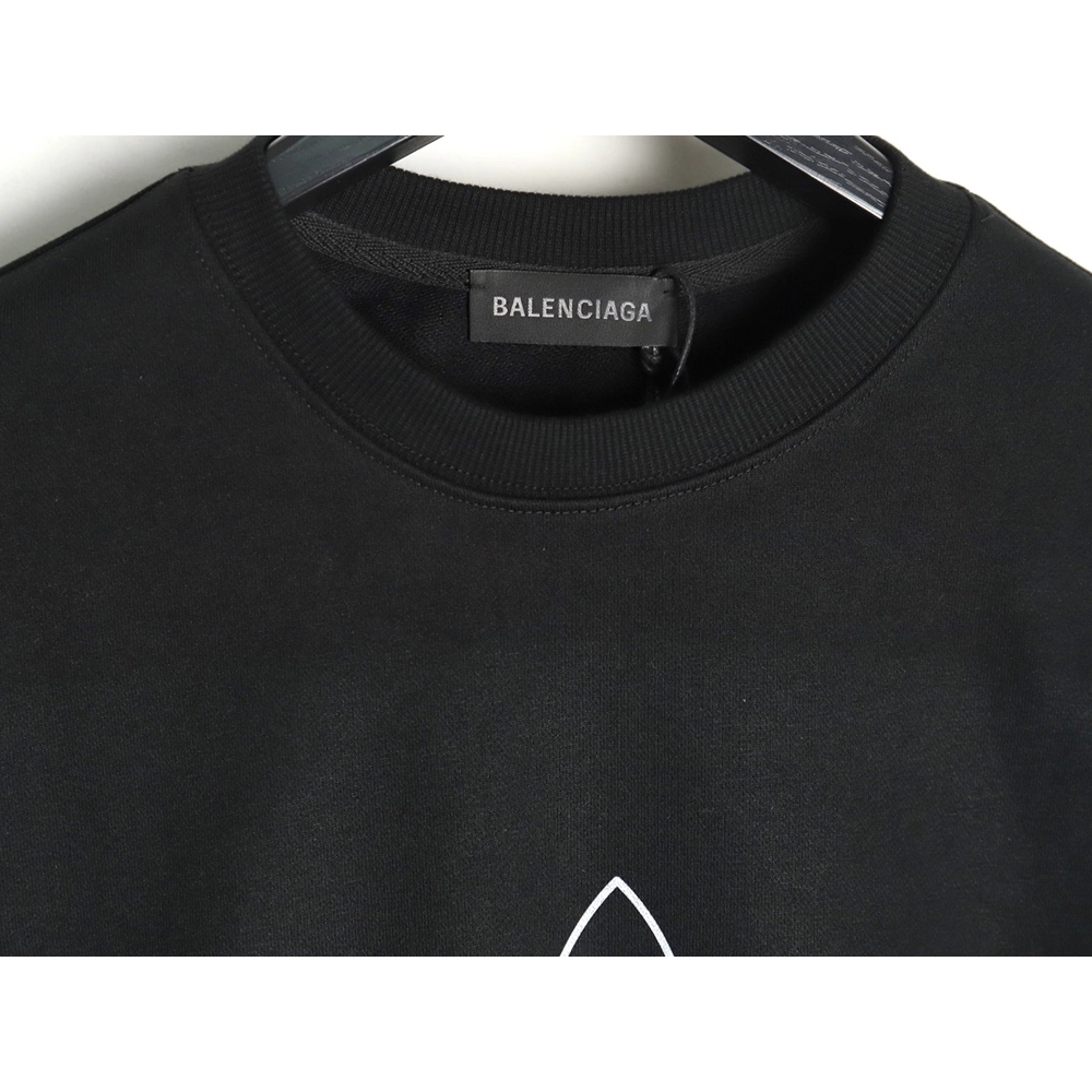 Balenciaga x Adidas Trefoil print crew neck sweatshirt,Balenciaga Sweatshirt,Sweatshirt,APPAREL