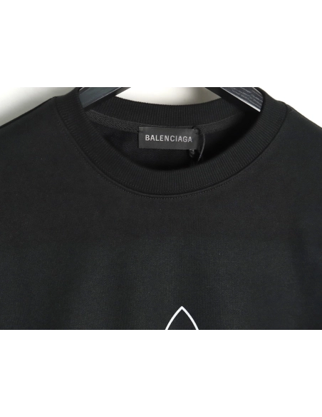 Balenciaga x Adidas Trefoil print crew neck sweatshirt,Balenciaga Sweatshirt,Sweatshirt,APPAREL
