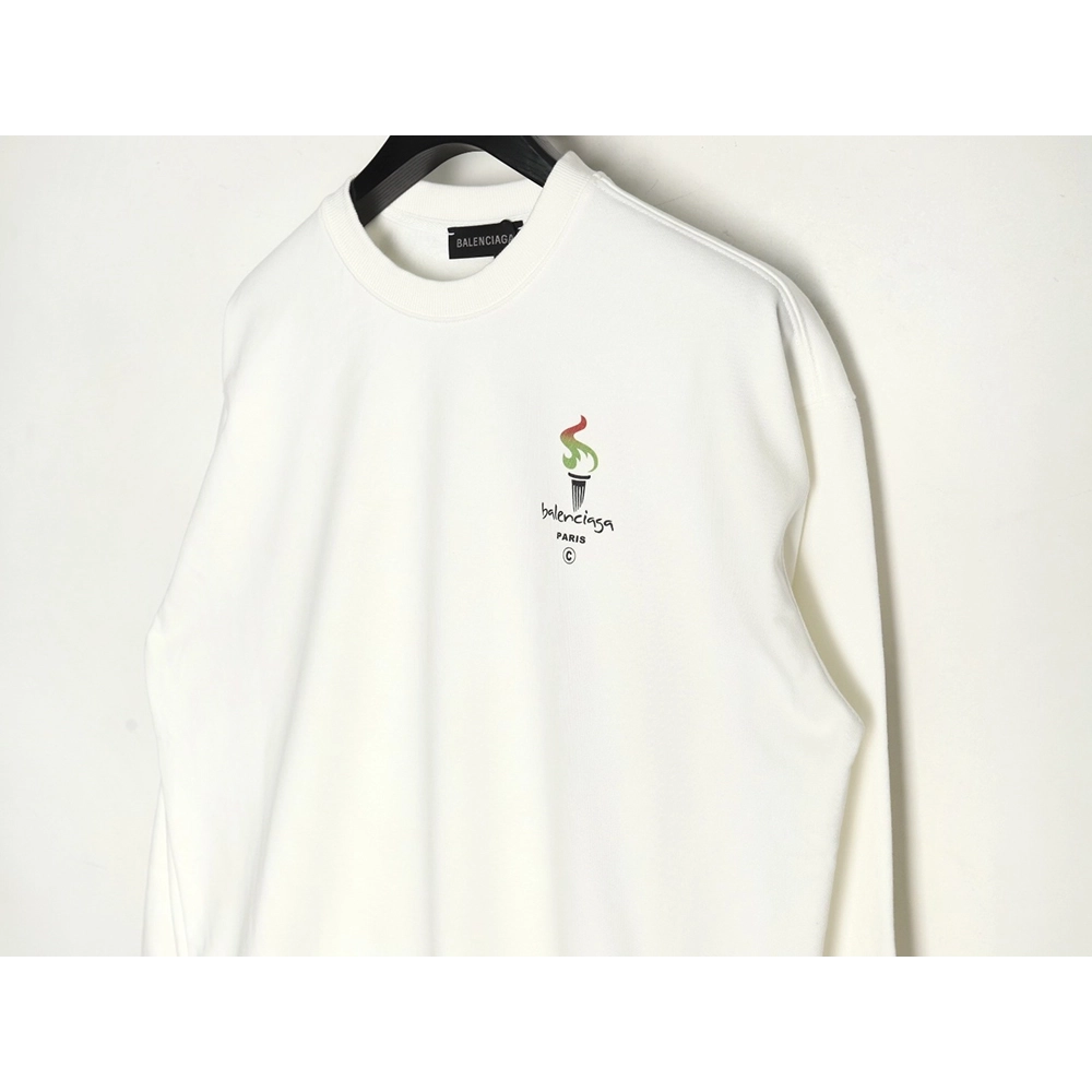 Balenciaga Torch Flame Print Crewneck Sweatshirt,Balenciaga Sweatshirt,Sweatshirt,APPAREL