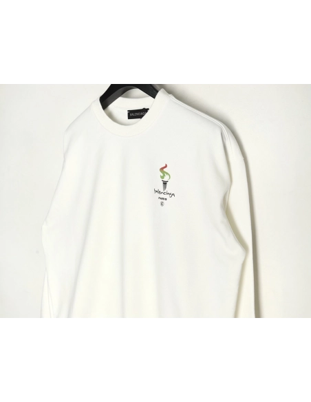 Balenciaga Torch Flame Print Crewneck Sweatshirt,Balenciaga Sweatshirt,Sweatshirt,APPAREL