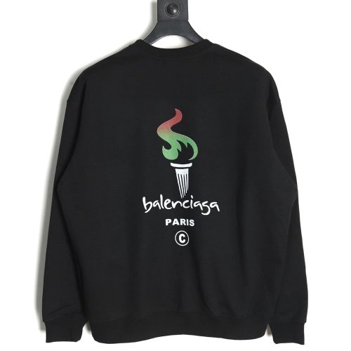 Balenciaga Torch Flame Print Crewneck Sweatshirt,Balenciaga Sweatshirt,Sweatshirt,APPAREL