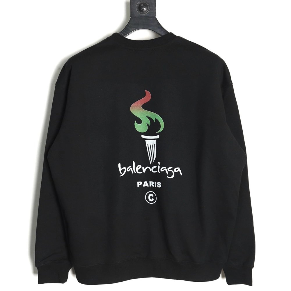 Balenciaga Torch Flame Print Crewneck Sweatshirt,Balenciaga Sweatshirt,Sweatshirt,APPAREL