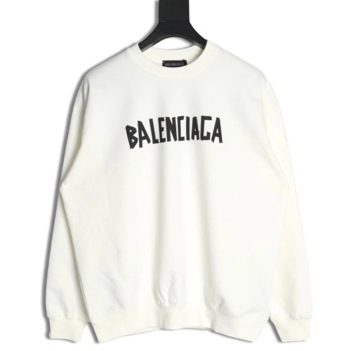 Balenciaga Mixed LOGO Print Lettering Crew Neck Sweatshirt,Balenciaga Sweatshirt,Sweatshirt,APPAREL