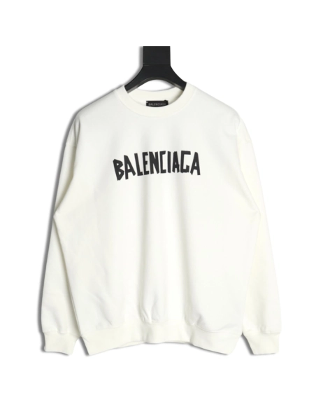 Balenciaga Mixed LOGO Print Lettering Crew Neck Sweatshirt,Balenciaga Sweatshirt,Sweatshirt,APPAREL