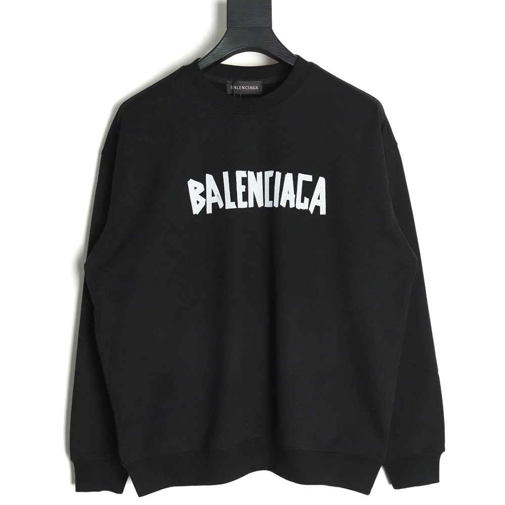 Balenciaga Mixed LOGO Print Lettering Crew Neck Sweatshirt,Balenciaga Sweatshirt,Sweatshirt,APPAREL